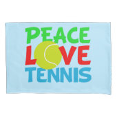 かわいいテニスブルー 枕カバー (正面)