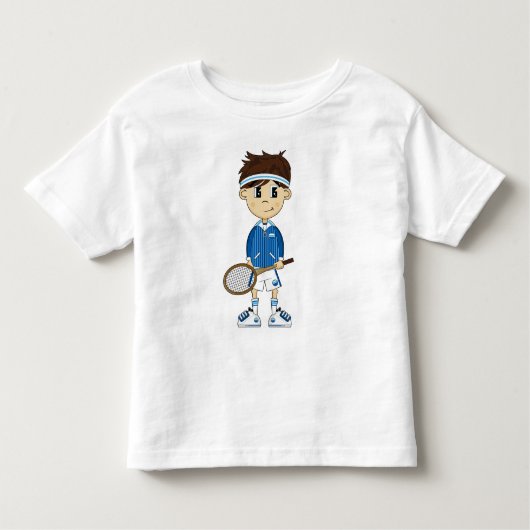 かわいいテニスボーイティー トドラーTシャツ (正面)