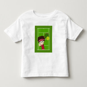 かわいいテニスボーイティー トドラーTシャツ