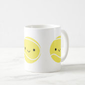 かわいいテニスボール コーヒーマグカップ (正面右)