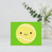 かわいいテニスボール ポストカード (スタンド正面)