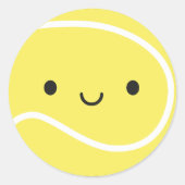 かわいいテニスボール ラウンドシール (正面)