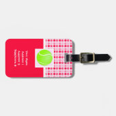 かわいいテニスボール ラゲッジタグ (正面横)