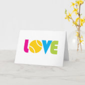 かわいいテニス – バレンタインデー カード (黄色い花)