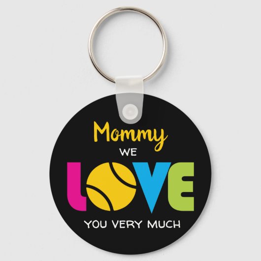 かわいいテニスLOVE -カスタム文字 キーホルダー (正面)