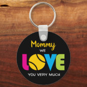 かわいいテニスLOVE -カスタム文字 キーホルダー (正面)