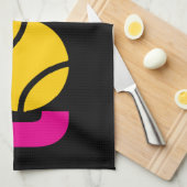 かわいいテニスLOVE - キッチンタオル (四つ折り)