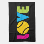 かわいいテニスLOVE - キッチンタオル (縦)