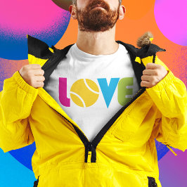 かわいいテニスLOVE – 大人 Tシャツ