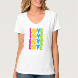 かわいいテニスLOVE - Tシャツ