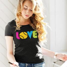 かわいいテニスLOVE - Tシャツ