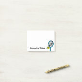 かわいいテパーソナライズされたニスラケットデザイン ポストイット (デスク上)