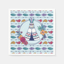 かわいいテペボホトライバル スタンダードカクテルナプキン