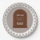 かわいいテラコッタメキシコシエリートリンド赤ちゃんシャワー ペーパープレート (正面)