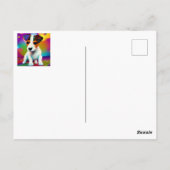 かわいいテリアの子犬のキラクローズアップ ポストカード (裏面)