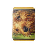 かわいいテリアドッグとウェット顔 バスマット (正面縦)