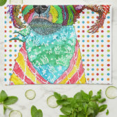 かわいいテリア雑種キッチンタオル キッチンタオル (折り畳み)