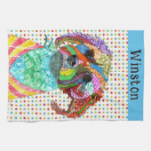 かわいいテリア雑種キッチンタオル キッチンタオル (横)