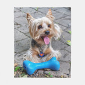 かわいいテリア フリースブランケット (正面)