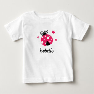かわいいテントウムシのアート オーダーメイド ベビーTシャツ