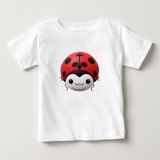 かわいいテントウムシの赤ちゃんシャワーの贈り物 ベビーTシャツ (正面)
