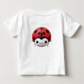 かわいいテントウムシの赤ちゃんシャワーの贈り物 ベビーTシャツ (裏面)