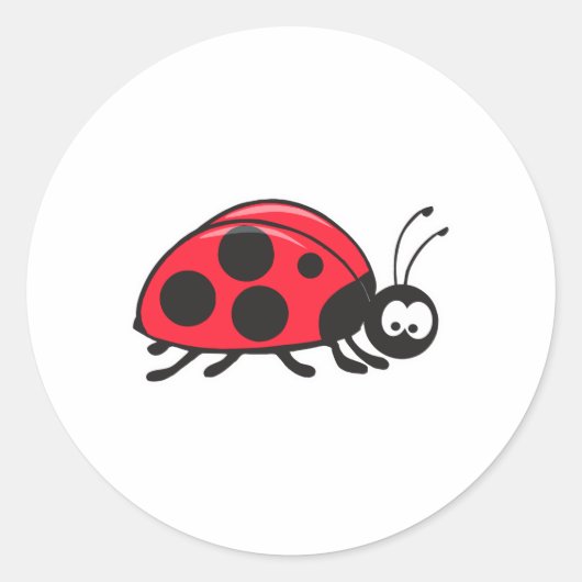 かわいいテントウムシ ラウンドシール (正面)