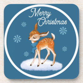 かわいいディアクリスマステーマ コースター