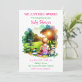 かわいいディスクゴルフの女の子のベビーシャワー 招待状 (スタンド正面)