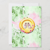 かわいいディスクゴルフの女の子のベビーシャワー 招待状 (裏面)