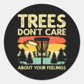 かわいいディスクゴルフディスクゴルフプレーヤー ラウンドシール (正面)