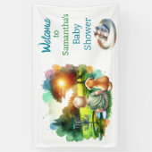 かわいいディスクゴルフボーイの赤ちゃんシャワー歓迎サイン 横断幕 (縦)