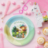 かわいいディスクゴルフ少年の赤ちゃんシャワー | 男の子だ! ペーパープレート (パーティー)