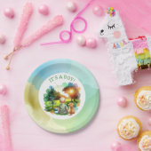 かわいいディスクゴルフ少年の赤ちゃんシャワー | 男の子だ！ ペーパープレート (パーティー)