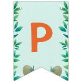 かわいいディノをテーマにしたキッズ誕生日パーティー バンティングフラッグ (第3の旗)