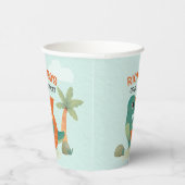 かわいいディノをテーマにしたキッズ誕生日パーティー 紙コップ (右)