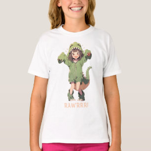 かわいいディノガールTシャツ Tシャツ