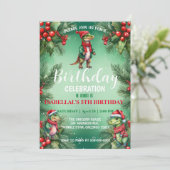 かわいいディノサンタクリスマスバースデーススノーボーイズパーティー少年 セーブザデート (スタンド正面)