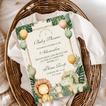 かわいいディノジャングルベビーシャワー