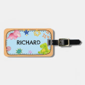 かわいいディノスキッズ ラゲッジタグ (正面横)