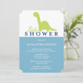 かわいいディノテーマのベビーシャワー 招待状 (スタンド正面)