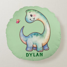 かわいいディノパーソナライズされた ラウンドクッション
