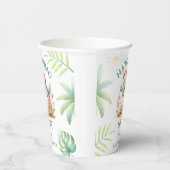 かわいいディノピンクの女の子の恐竜の赤ちゃんシャワー 紙コップ (右)