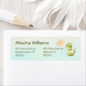 かわいいディノボーイズ赤ちゃんシャワー2差出人住所 ラベル (インサイチュ)