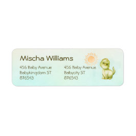 かわいいディノボーイズ赤ちゃんシャワー2差出人住所 ラベル