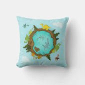 かわいいディノワールド枕 クッション (正面)