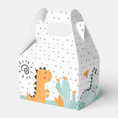 かわいいディノ恐竜の誕生日パーティー フェイバーボックス (裏面サイド)