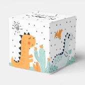 かわいいディノ恐竜の誕生日パーティー フェイバーボックス (裏面サイド)