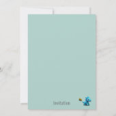 かわいいディノ3d恐竜の赤ちゃんシャワー招待状 招待状 (裏面)