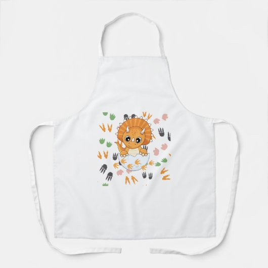 かわいいディノ エプロン (正面)